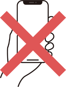 スマートフォン禁止のイラスト
